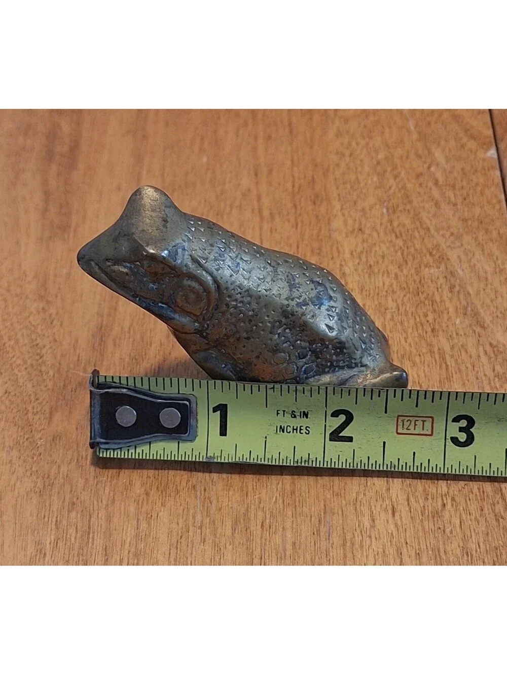 Vintage Solid Brass Frog Figurine/Paperweight 2